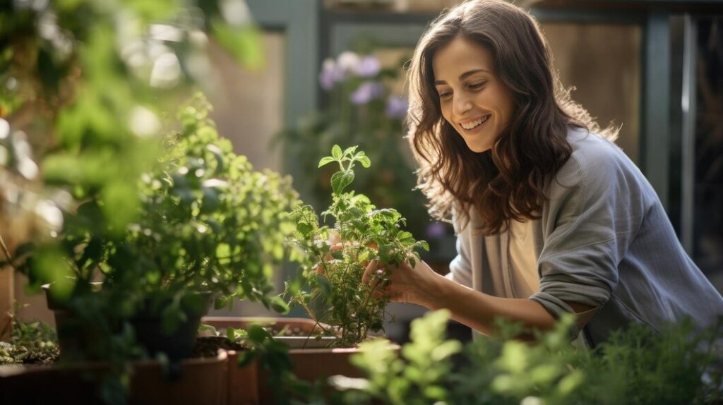 Dosha Balance concept with Ayurvedic herbs, spices, and natural wellness ingredients