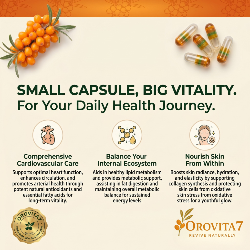 Sea Buckthorn Benefits for Women Over 30 featuring Himalayan sea buckthorn berries and natural wellness support