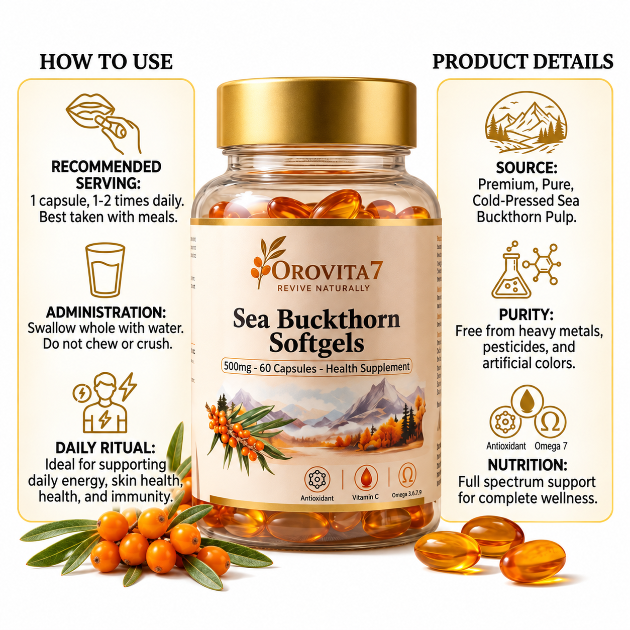 OROVITA7 SEA BUCKTHORN CAPSULE - Image 4