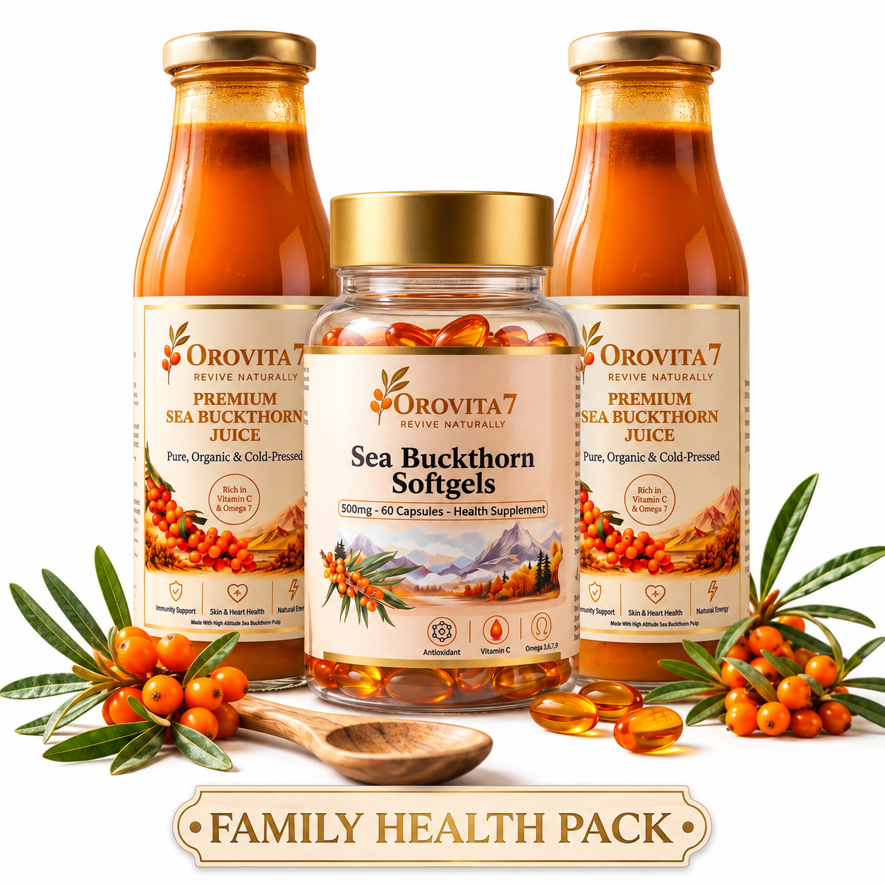 Sea Buckthorn Family Health Pack | Wellness Bundle for Families