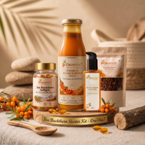 Complete Sea Buckthorn Starter Kit | Juice, Capsules , Berries & Facewash