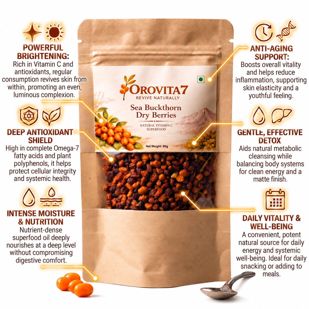 Complete Sea Buckthorn Starter Kit | Juice, Capsules , Berries & Facewash - Image 5