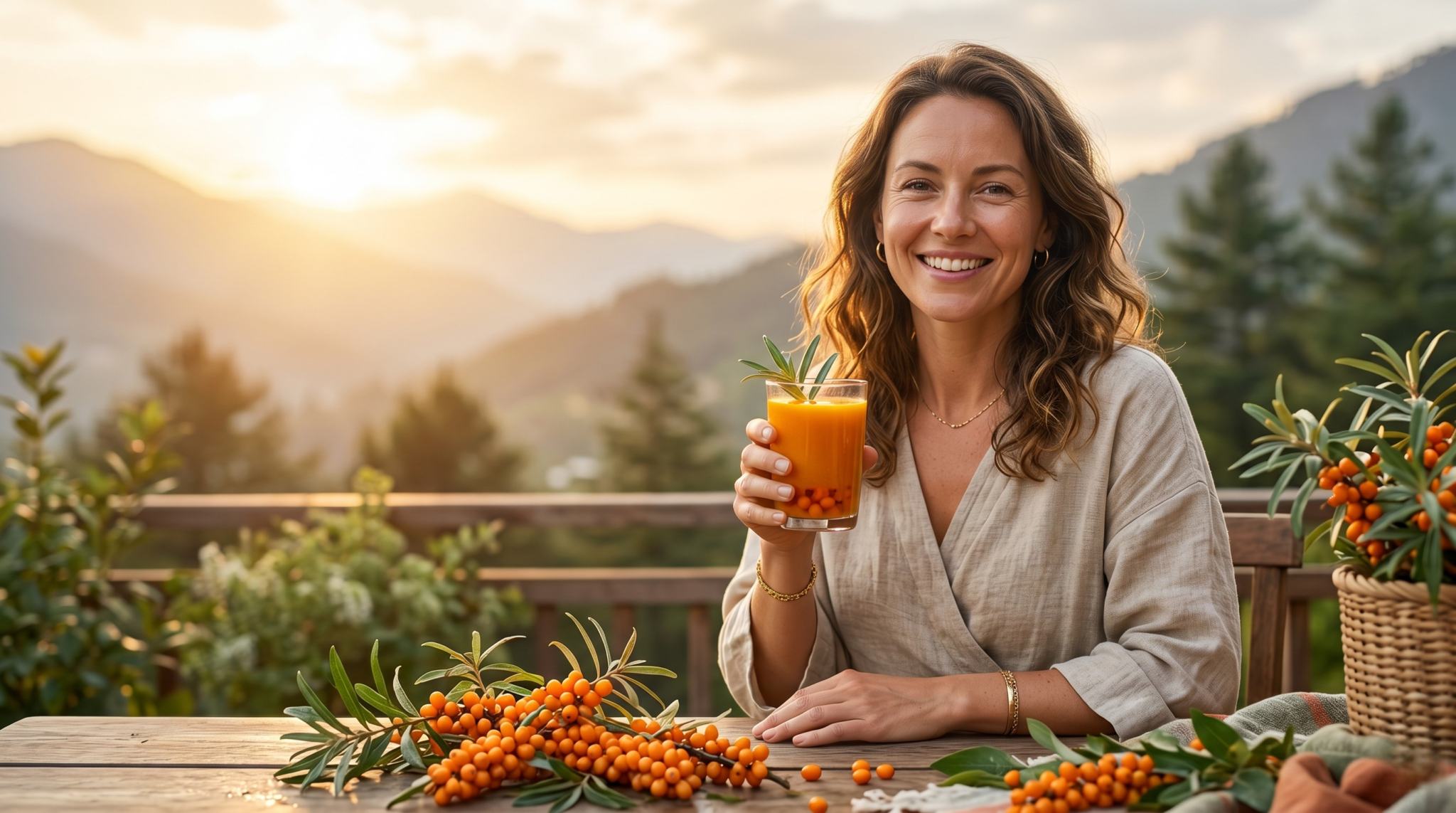 Sea Buckthorn Benefits for Women Over 30 featuring Himalayan sea buckthorn berries and natural wellness support