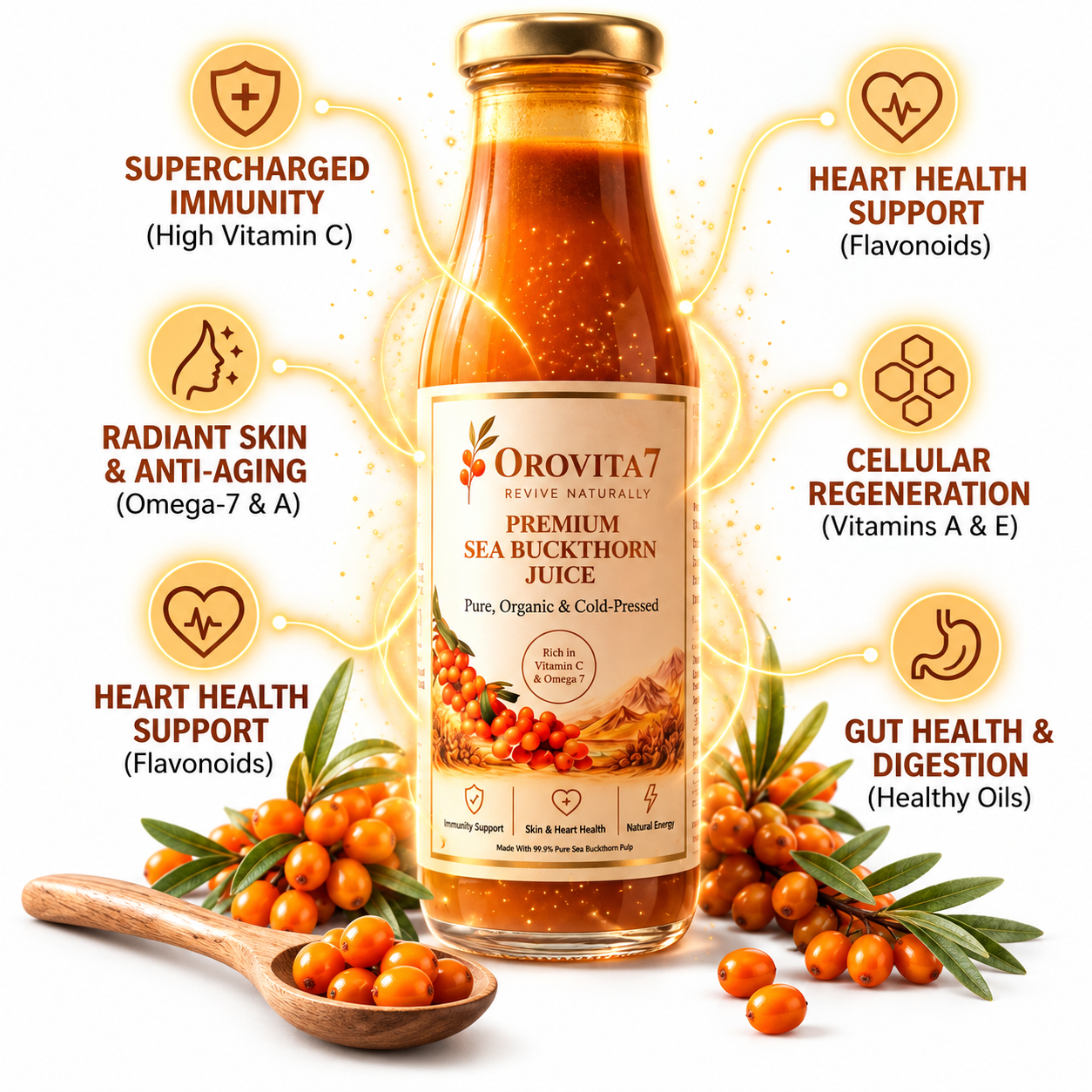 Complete Sea Buckthorn Starter Kit | Juice, Capsules , Berries & Facewash - Image 4